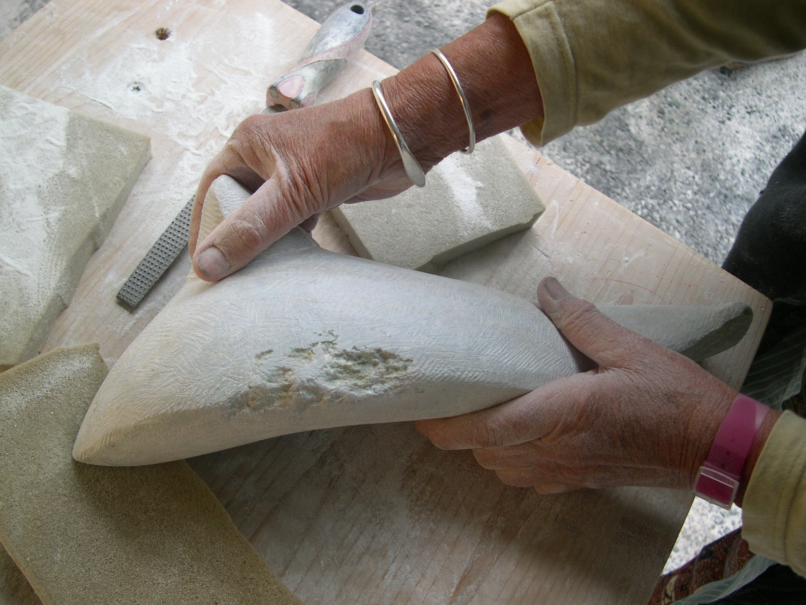 stéatite oeuvre en cours